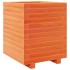 Jardinera madera maciza de pino marrón cera 40x40x49,5