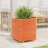 Jardinera madera maciza de pino marrón cera 40x40x49,5