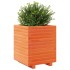 Jardinera madera maciza de pino marrón cera 40x40x49,5