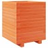 Jardinera madera maciza de pino marrón cera 40x40x49,5