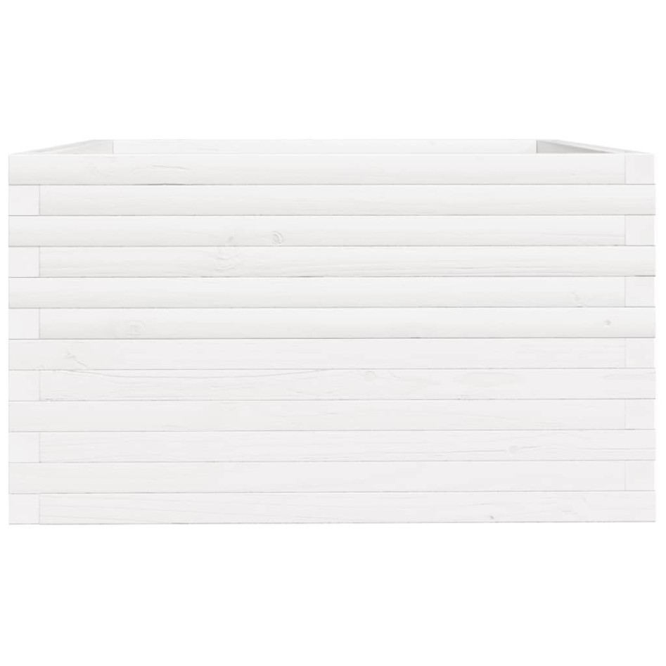 Jardinera madera maciza de pino blanco 80x80x49,5