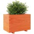 Jardinera madera maciza de pino marrón cera 70x40x49,5