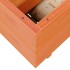 Jardinera madera maciza de pino marrón cera 70x40x49,5
