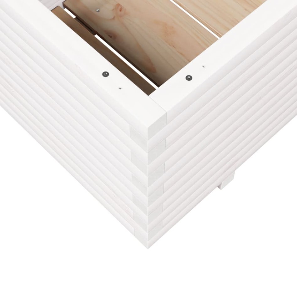 Jardinera madera maciza de pino blanco 110x60x49,5
