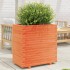 Jardinera madera maciza de pino marrón cera 70x40x72,5