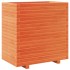Jardinera madera maciza de pino marrón cera 70x40x72,5