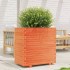 Jardinera madera maciza de pino marrón cera 70x40x72,5