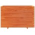 Jardinera madera maciza de pino marrón cera 110x40x72,5
