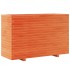 Jardinera madera maciza de pino marrón cera 110x40x72,5