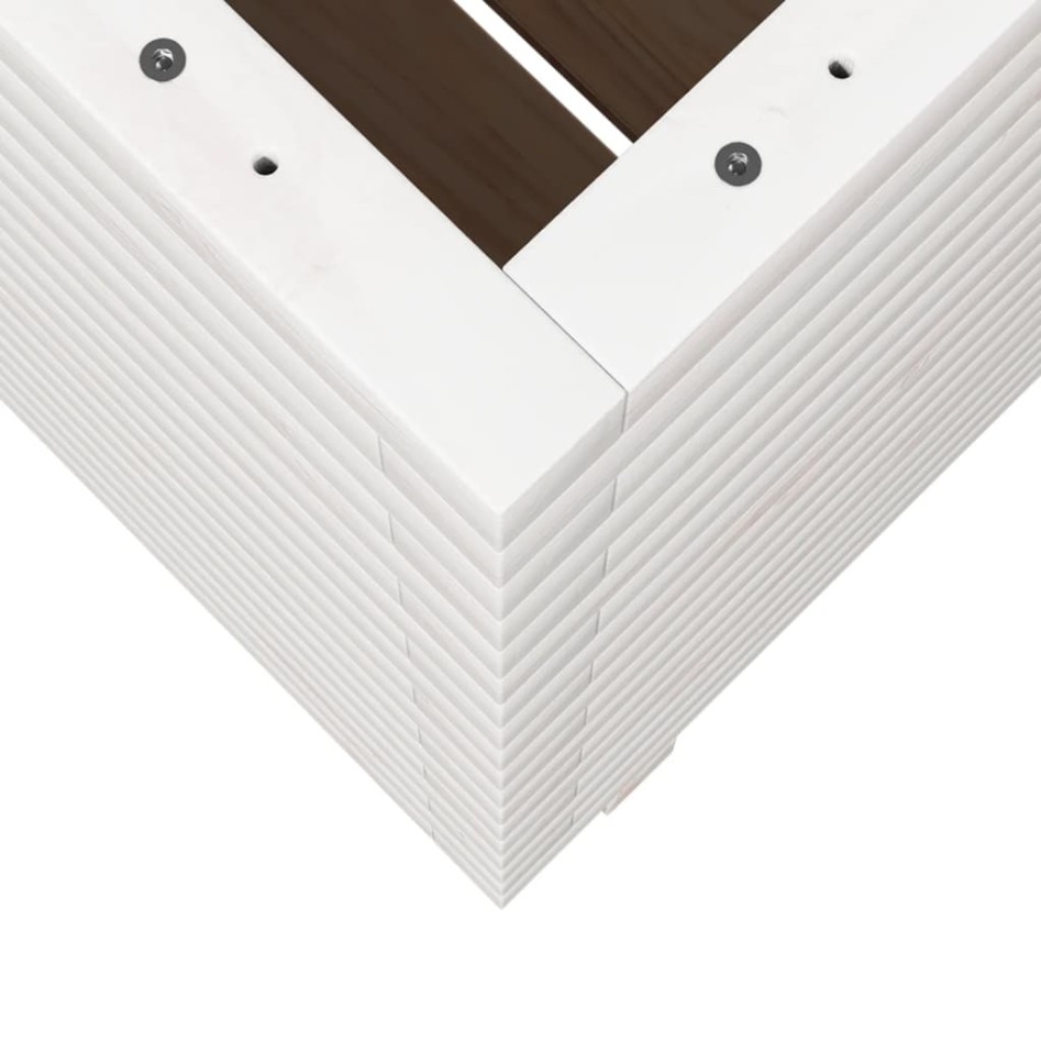 Jardinera madera maciza de pino blanco 60x60x72