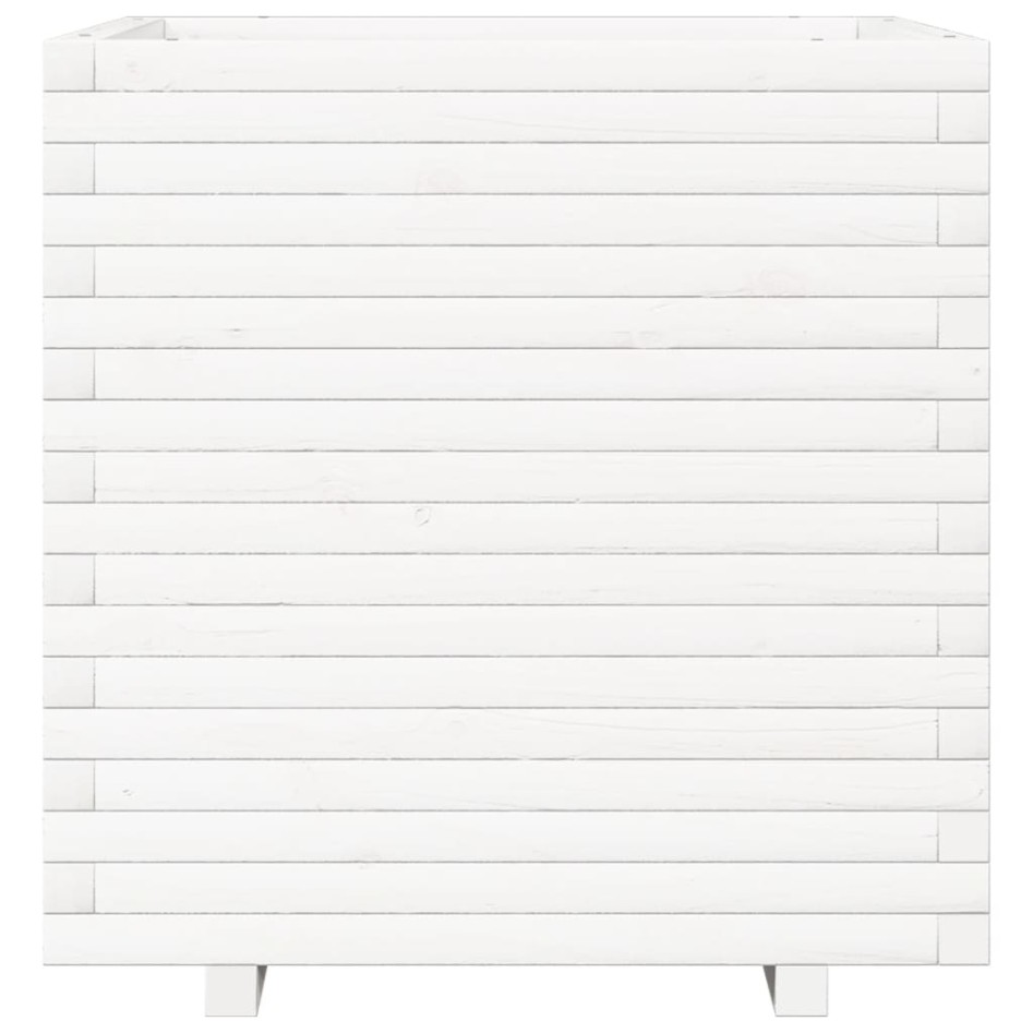Jardinera de madera maciza de pino blanca 70x70x72