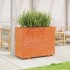 Jardinera madera maciza de pino marrón cera 90x40x72