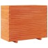 Jardinera madera maciza de pino marrón cera 90x40x72