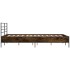 Estructura cama madera ingeniería metal roble ahumado