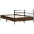 Estructura cama madera ingeniería metal roble ahumado