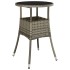 Set comedor jardín 3 pzas y cojines ratán sintético vidrio