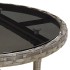 Set comedor jardín 3 pzas y cojines ratán sintético vidrio