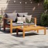 Sofá de jardín 2 plazas con cojines madera maciza de