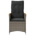Sillón reclinable de jardín con cojines ratán sintético