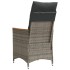 Sillón reclinable de jardín con cojines ratán sintético