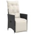 Sillón reclinable de jardín con cojines ratán sintético