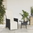 Sillón reclinable de jardín con cojines ratán sintético