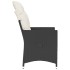 Sillón reclinable de jardín con cojines ratán sintético