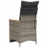 Sillón reclinable de jardín con cojines ratán sintético