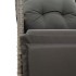 Sillón reclinable de jardín con cojines ratán sintético