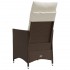 Sillones reclinables jardín con cojines marrones 2 uds ratán