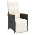 Sillones reclinable jardín cojines 2 uds ratán sintético