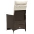 Sillones reclinables jardín con cojines marrones 2 uds ratán