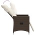 Sillones reclinables jardín con cojines marrones 2 uds ratán