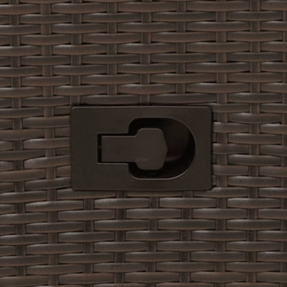 Sillones reclinables jardín con cojines marrones 2 uds ratán