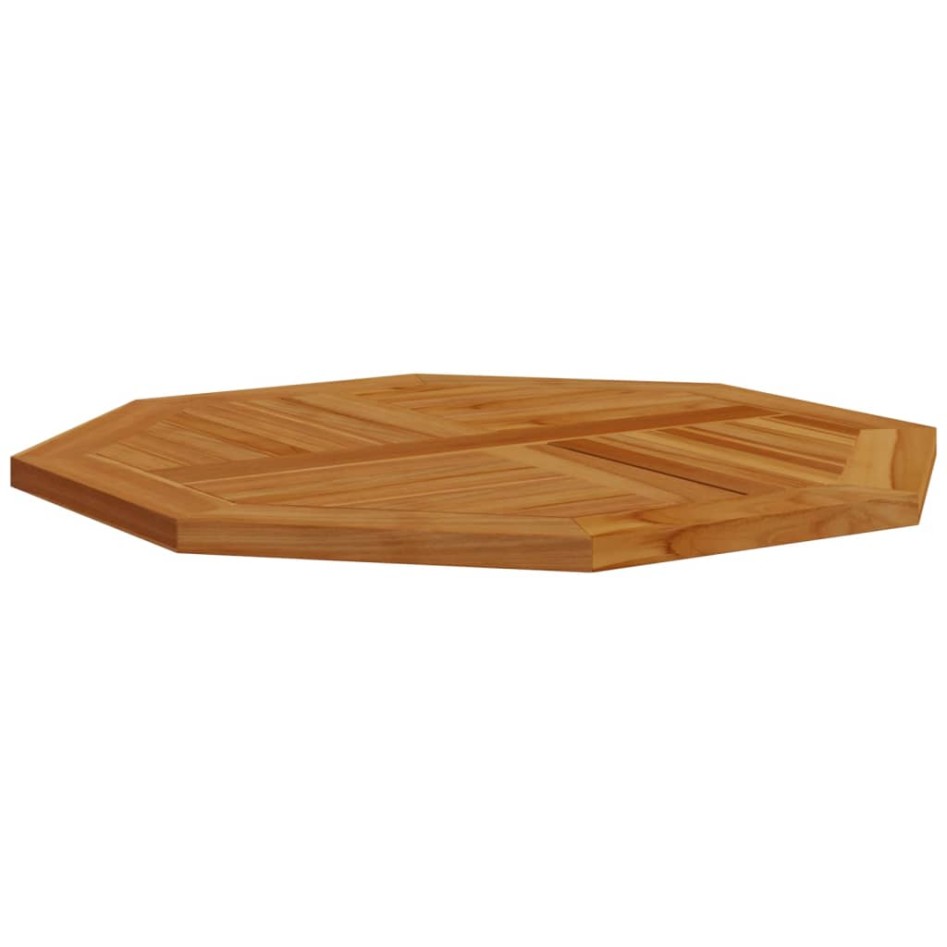 Tablero de mesa octogonal de madera maciza de teca 80x80x2,5