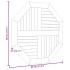 Tablero de mesa octogonal de madera maciza de teca 80x80x2,5