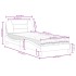 Cama con colchón tela gris claro 80x200
