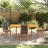 Juego comedor de jardín 5 pzas madera maciza acacia y