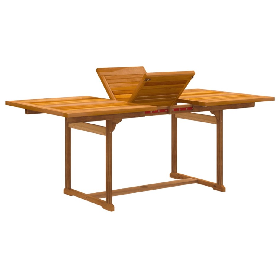 Juego comedor de jardín 5 pzas madera maciza acacia y