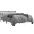 Estructura cama madera ingeniería metal gris Sonoma 140x200