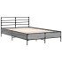 Estructura cama madera ingeniería metal gris Sonoma 140x200