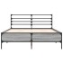 Estructura cama madera ingeniería metal gris Sonoma 140x200