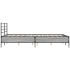 Estructura cama madera ingeniería metal gris Sonoma 140x200