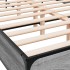 Estructura cama madera ingeniería metal gris Sonoma 140x200