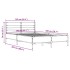 Estructura cama madera ingeniería metal gris Sonoma 140x200