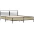 Estructura cama madera ingeniería metal roble Sonoma 160x200