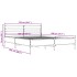 Estructura cama madera ingeniería metal roble Sonoma 160x200