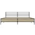 Estructura cama madera ingeniería metal roble Sonoma 180x200