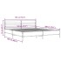 Estructura cama madera ingeniería metal roble Sonoma 180x200