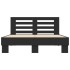 Estructura de cama madera de ingeniería y metal negro
